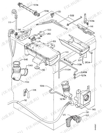 Взрыв-схема стиральной машины Privileg 152255 6 - Схема узла Hydraulic System 272
